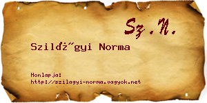 Szilágyi Norma névjegykártya